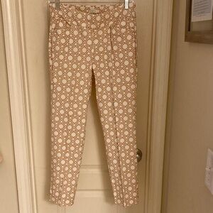 Spartina 449 Tan and Ivory Patterned Cropped Pants
